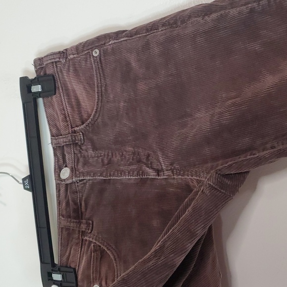 Anthropologie Pilcro Brown Cordoroy Flareleg Pants Size 24 Stretch Button Close - Picture 4 of 14